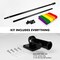 G128 Combo Pack: 6 Ft Tangle Free Aluminum Spinning Flagpole (Black) & LGBT Rainbow Pride Flag 3x5 Ft, LiteWeave Pro Series Printed 150D Polyester | Pole with Flag Included